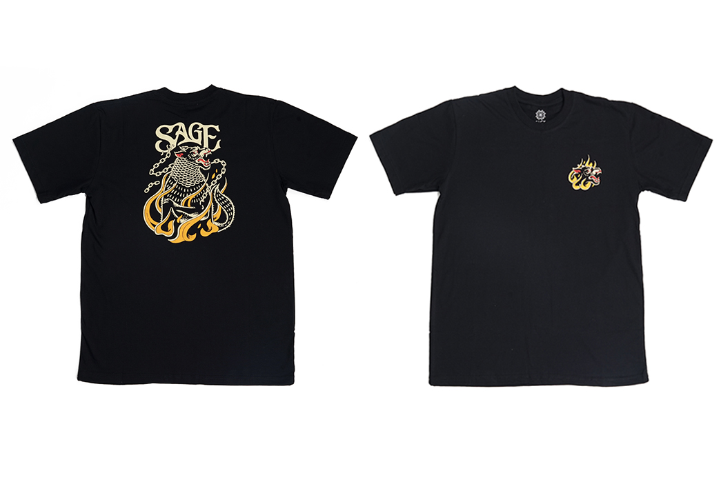Sage-Prints-a-Quintet-Of-Graphic-T-Shirts-fronts-black-dragon