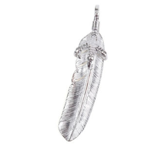 Sink-Your-Talons-Into-The-First-Arrow's-Large-Eagle-Claw-Silver-Feather-Pendant
