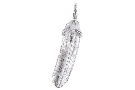 Sink-Your-Talons-Into-The-First-Arrow's-Large-Eagle-Claw-Silver-Feather-Pendant