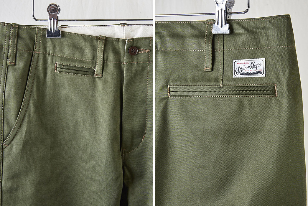 What goes with green chinos