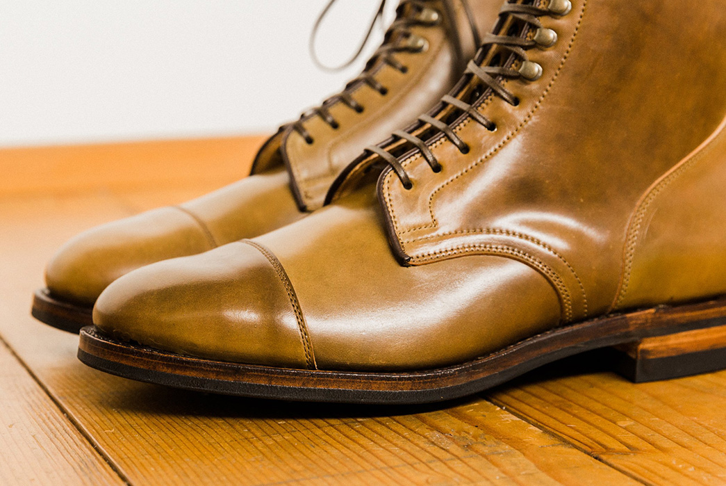 Break-Out-The-Brandy-With-Viberg's-Calvados-Shell-Cordovan-Duo-boots-pair-front-side-fingers
