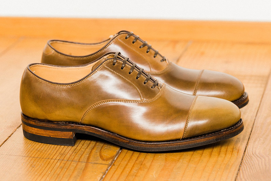 Break-Out-The-Brandy-With-Viberg's-Calvados-Shell-Cordovan-Duo-shoes-pair-side