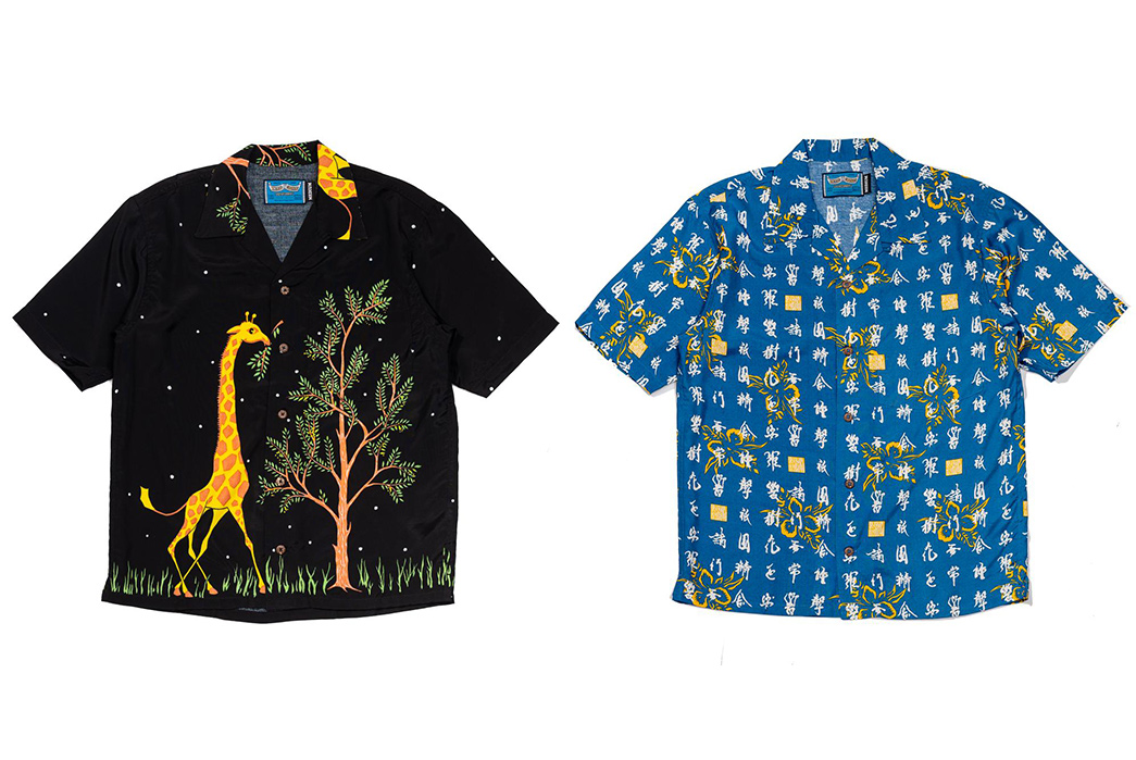 Do-The-Truffle-Shuffle-In-These-Pherrow's-x-Head-Goonie-Hawaiian-Shirts-fronts-black-and-blue
