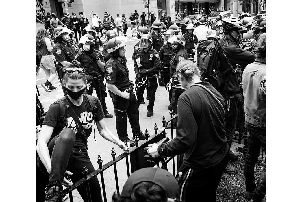 NYC's-Black-Lives-Matter-Protests-In-Pictures-by-Eric-Kvatek-cops-fence