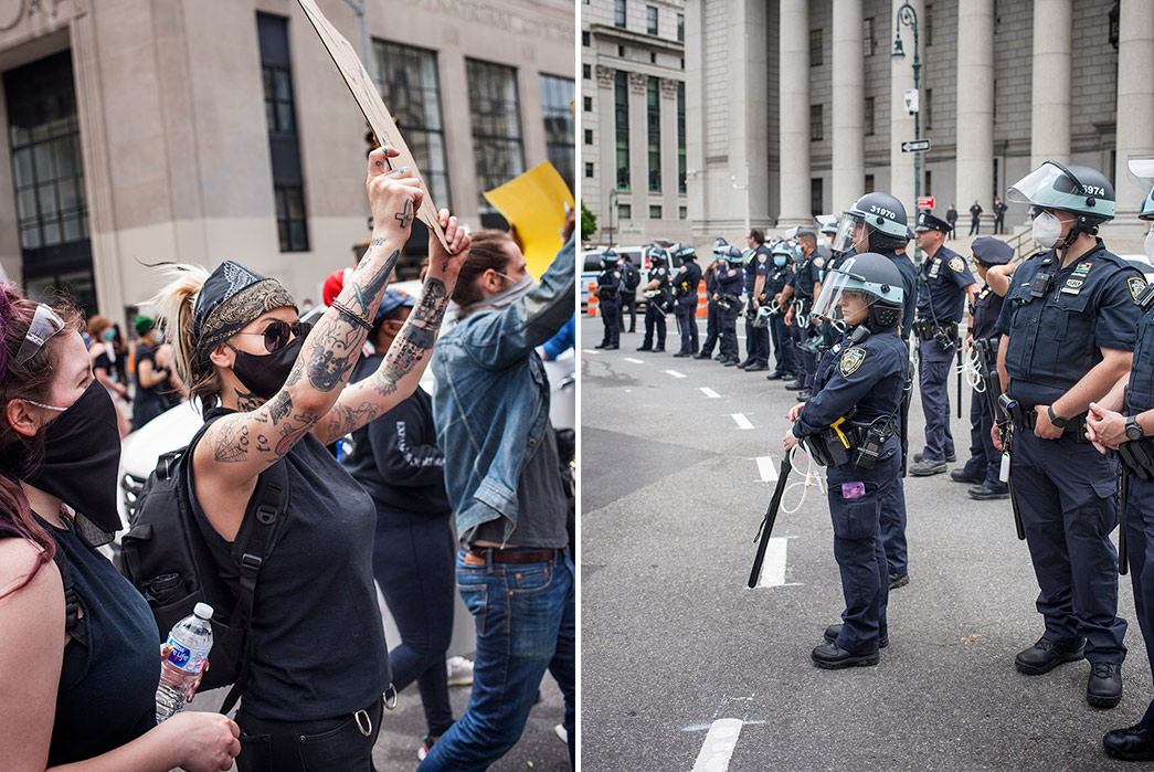 NYC's-Black-Lives-Matter-Protests-In-Pictures-by-Eric-Kvatek-demonstrants-and-cops