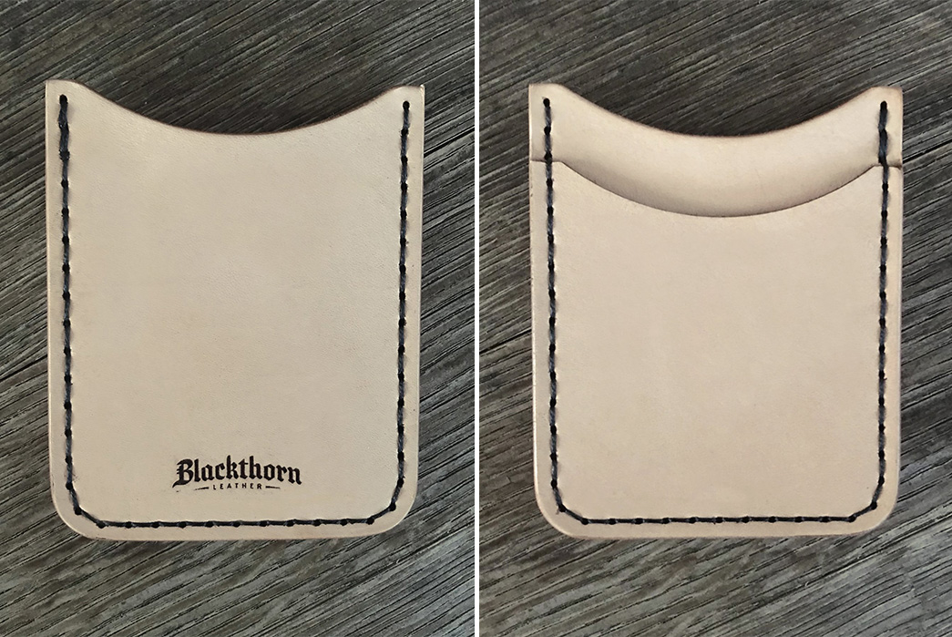 Sew-Up-Your-Own-Minimalist-Card-Wallet-With-Blackthorn-Leather's-Rover-II-DIY-Leathercraft-Kit-front-back