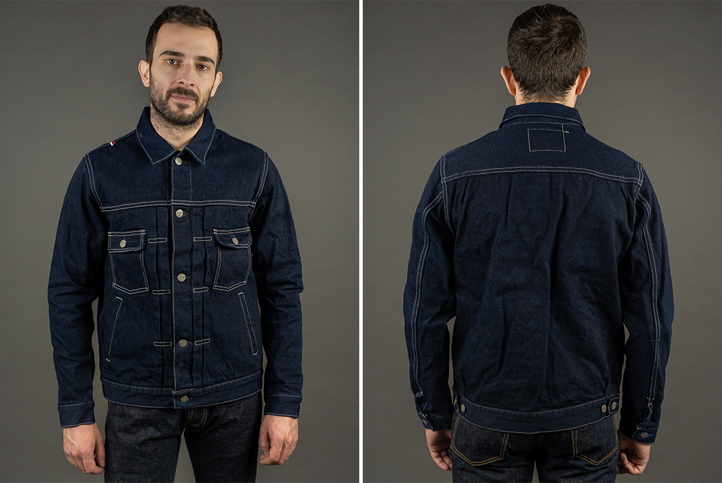 Tanuki-Gives-Us-The-Blues-With-Its-Yurai-Denim-model-front-back-jacket