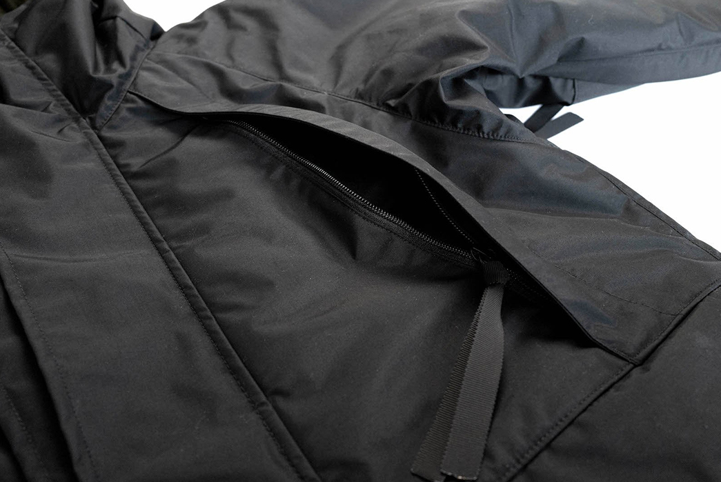 Freewheelers-Prepares-For-Frigid-Times-Ahead-With-Its-Loft-Parka-front-pocket open