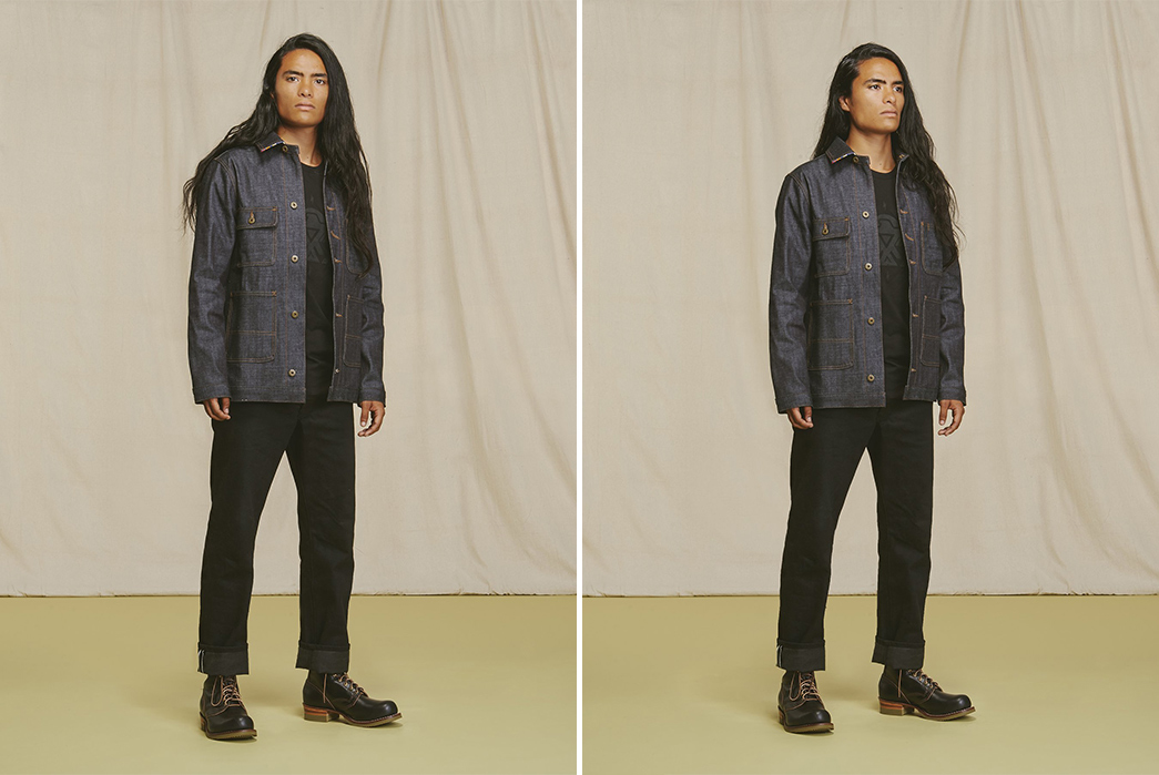 Ginew-Puts-Nihon-Menpu-Selvedge-To-Work-With-Its-Chore-Jacket-fronts
