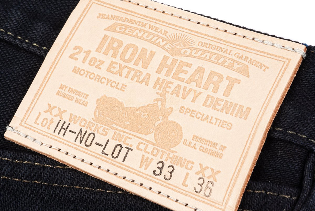 Iron-Heart-Makes-The-Best-Out-Of-a-Bad-Situation-With-Its-Overdyed-No-Lot-Number-Jean-back-leather-patch