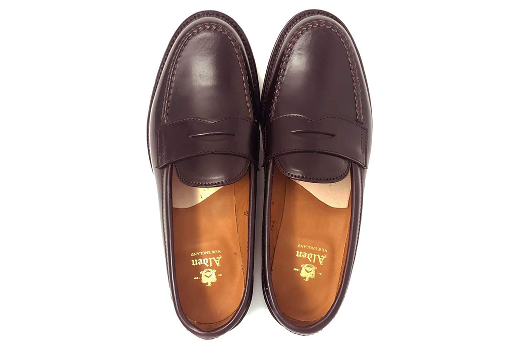Alden-Lets-The-Penny-Drop-In-Color-8-Shell-Cordovan-pair-front-top