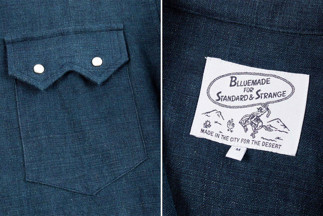 Blluemade-Collaborates-With-Standard-&-Strange-For-a-Flaxen-Western-Shirt-pocket-and-inside-brand