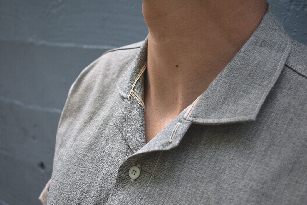 Grease-Point-Workwear-Updates-Its-Mechanic-Shirt-With-Three-Charming-New-Fabrics-grey-front-collar