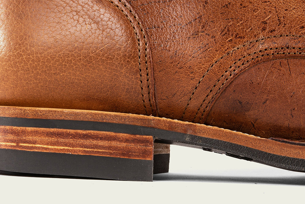 Viberg-Caps-Off-Its-Service-Boot-With-British-Shrunken-Kudu-Leather-single-detailed