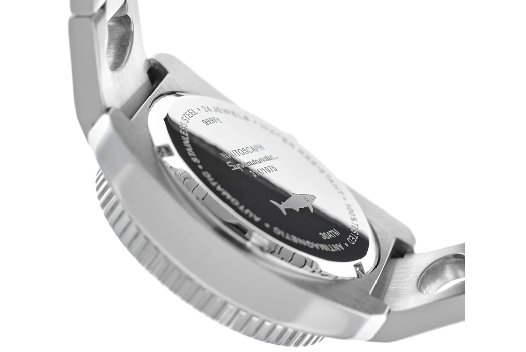 Alsta-Recreates-Hooper's-Watch-From-Jaws-back-shark-logo