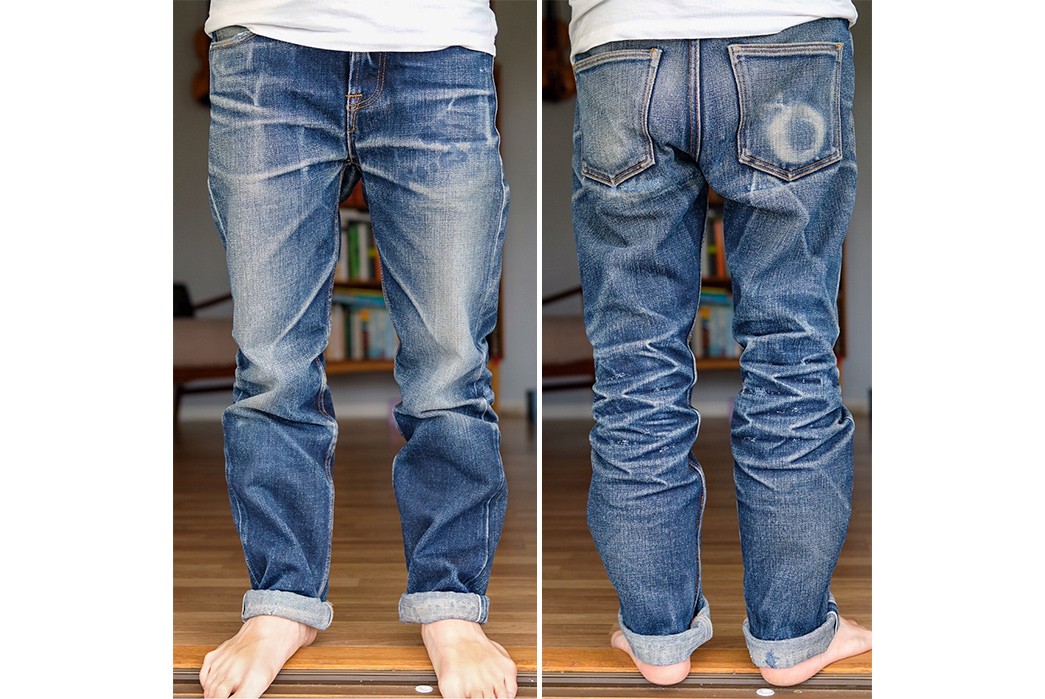 Fade-Friday---SOSO-Classic-Selvedge-22-oz.-(14-Months,-5-Washes,-5-Soaks)-front-back