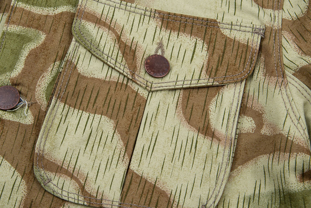 Freenote-Cloth-Renders-Its-Keynot-Hunting-Jacket-In-Two-Autumnal-Japanese-Textiles-front-pocket-and-buttons-camo