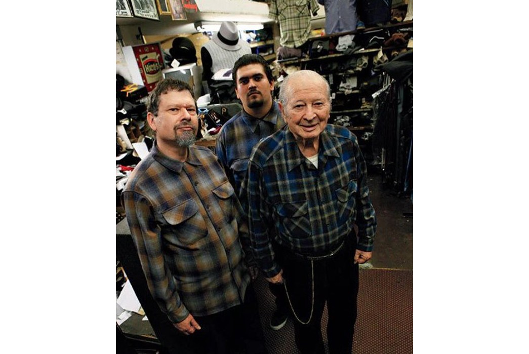 Greenspan's-The-Last-Original-Clothing-Store-From-left-to-right-Evan,-son-Josh,-and-father-Eddie-Greenspan