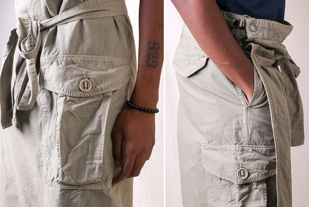 Kapital-Wraps-Up-Charmingly-Questionable-Rip-Stop-Cargos-model-front-and-side-top