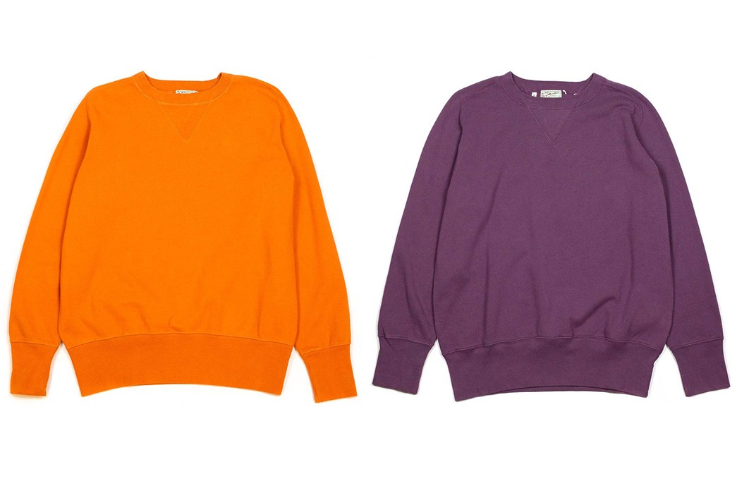 Levi's-Vintage-Clothing-Dyes-Its-Classic-Bay-Meadows-Sweatshirt-In-Two-Oh-So-80s-Colors-front-orange-and-purple