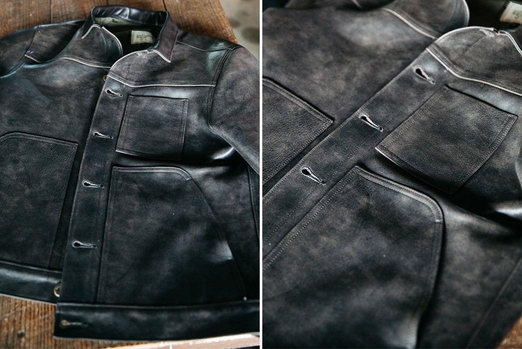 Loyal-Stricklin-Offers-Its-Wayman-Jacket-In-Tumbled-Black-Horween-Chromexcel-Horsehide-fronts-detailed