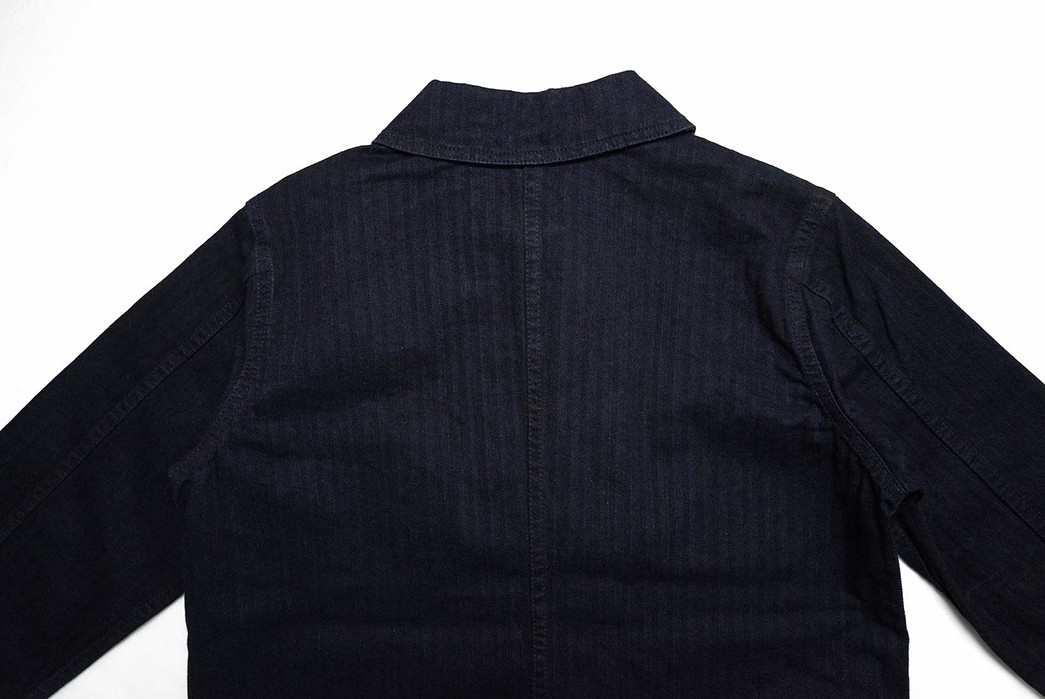 Pure-Blue-Japan-Serves-Up-an-Indigo-Dyed-HBT-Chore-With-A-Double-Button-Placket-back