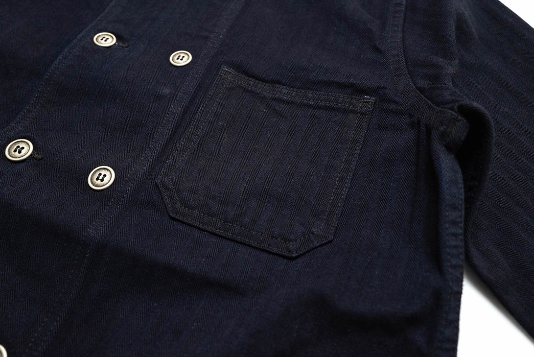 Pure-Blue-Japan-Serves-Up-an-Indigo-Dyed-HBT-Chore-With-A-Double-Button-Placket-front-pockets