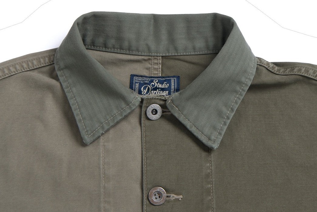 Studio-D'Artisan-Comes-Through-With-Fifty-Shades-Of-Olive-Drab-front-collar