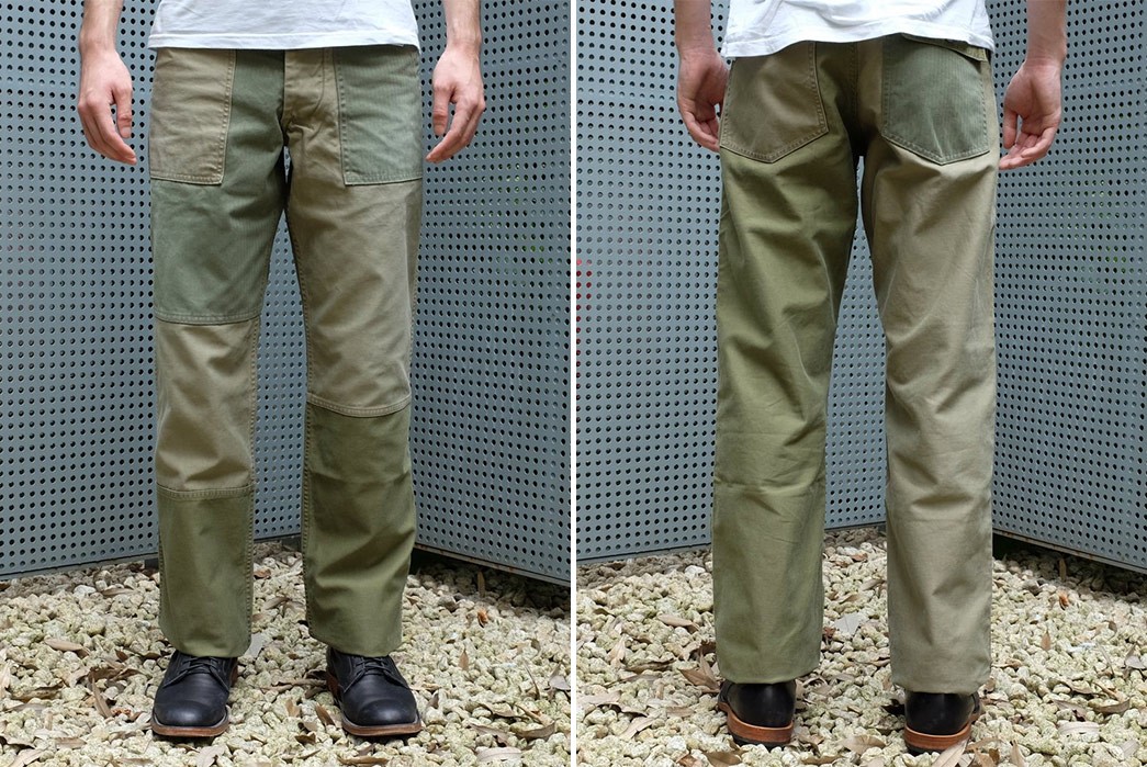 Studio-D'Artisan-Comes-Through-With-Fifty-Shades-Of-Olive-Drab-model-front-back-pants
