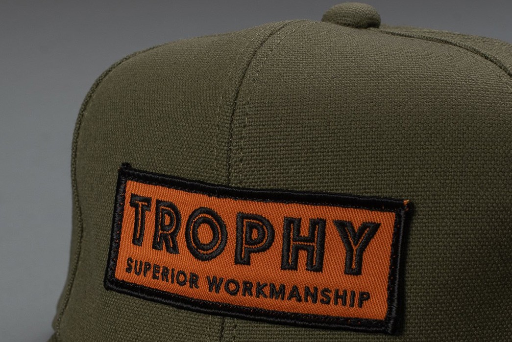 Trophy-Applies-Its-Robust-No.-8-Canvas-To-Its-Superior-Logo-Tracker-Cap-front-detailed