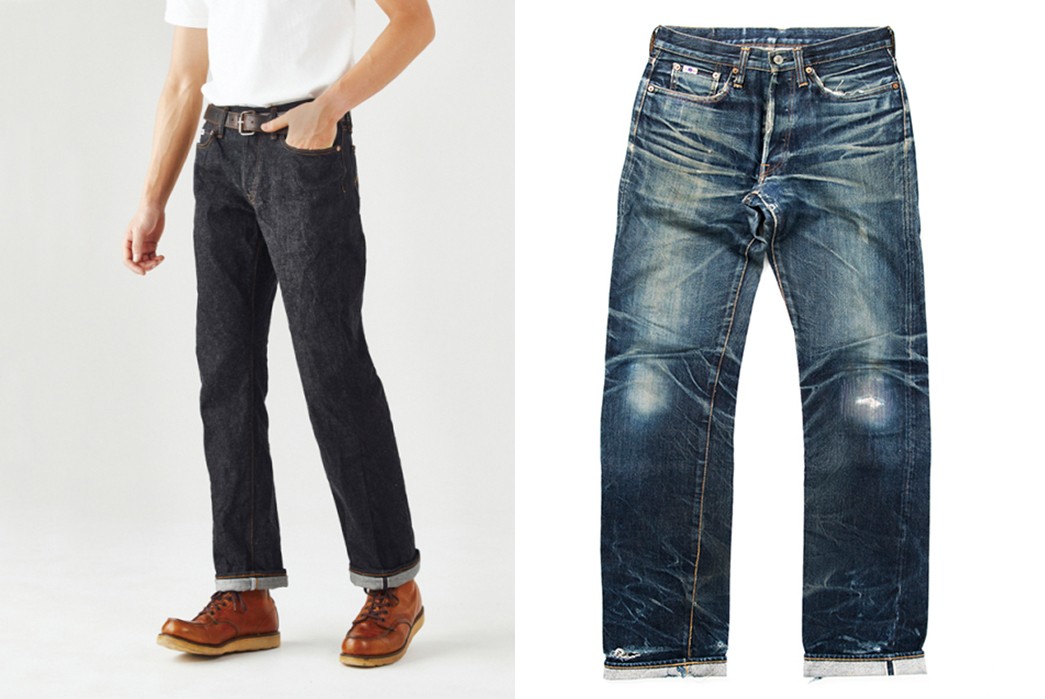 Studio-D'Artisan---Behind-The-Proprietors-Of-Japanese-Denim-As-We-Know-It-Fit-pic-of-the-SD-103-(left)-and-a-pair-of-faded-SD-103-(right)-via-Studio-D-Artisan