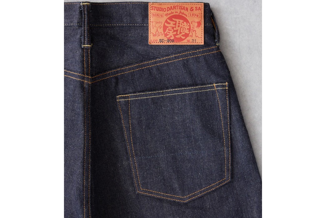 Studio-D'Artisan-Updates-Its-High-Tapered-Fit-With-Its-SD-909-Jean-back-top-patch-and-pocket