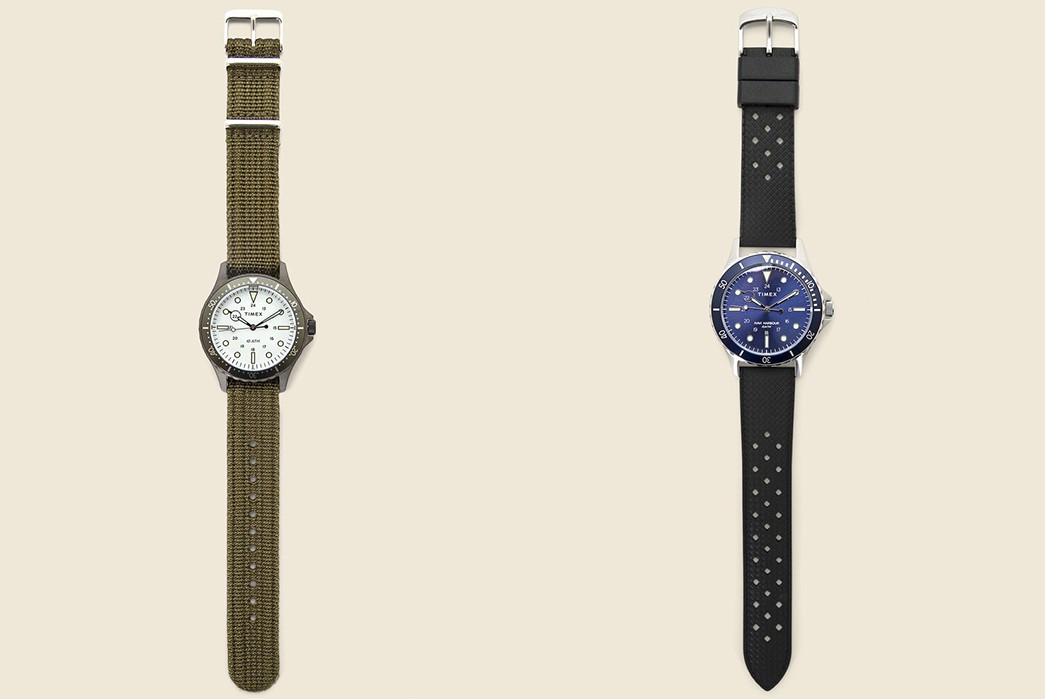 The-Timex-Navi-XL-Watch-Is-Inspired-By-The-Brand's-Earliest-Diver-Styles-green-and-blue