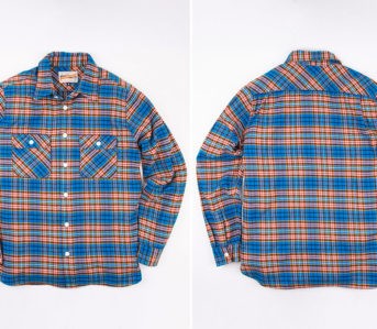 Beat-Lockdown-Blues-With-Even-More-Blue-Through-Freenote-Cloth's-Benson-Plaid-Shirt-front-back