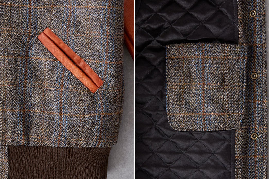 Divison-Road-Adds-A-Harris-Tweed-Varsity-To-Its-Exclusive-Dehen-1920-Collection-pocket-and-inside-pocket