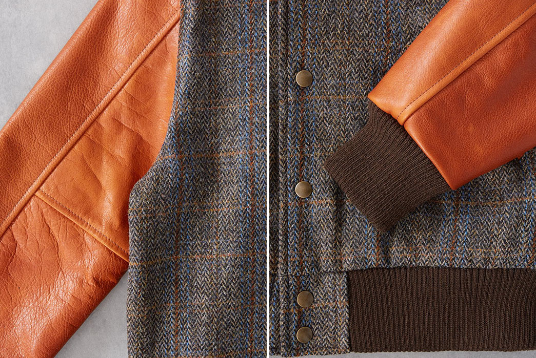Divison-Road-Adds-A-Harris-Tweed-Varsity-To-Its-Exclusive-Dehen-1920-Collection-sleeve-and-pocket