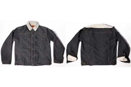 Pre-Order-Left-Field's-Molly-Maguire-Shearling-Lined-14-oz.-Denim-Jacket-button-and-sleeve