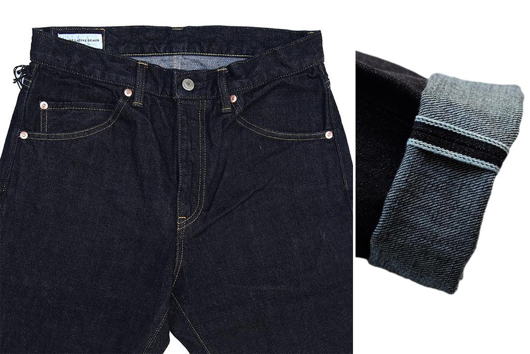 Say-No-To-Taper-With-Negative-Denim's-Wide-Cut-ND-PT001-Jean-front-top-and-leg-selvedge