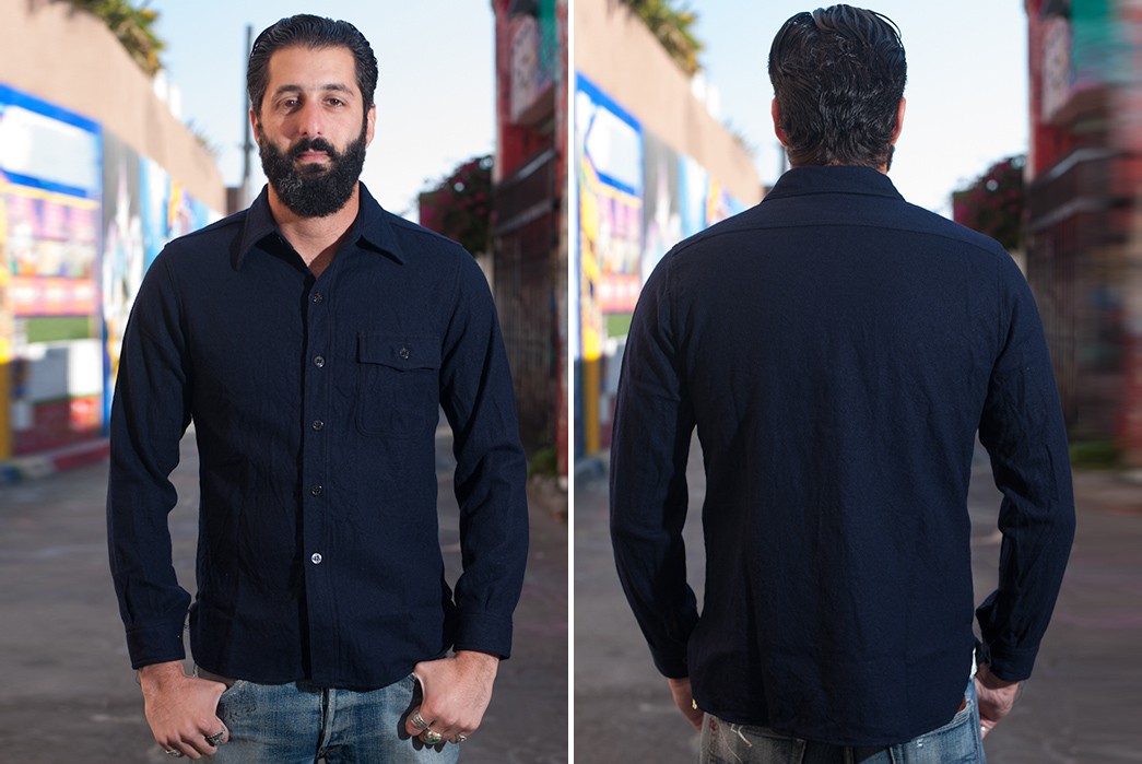 Solid-Flannel-Shirts---Five-Plus-One-Plus-One---Buzz-Rickson-Wool-Flannel-CPO-Shirt