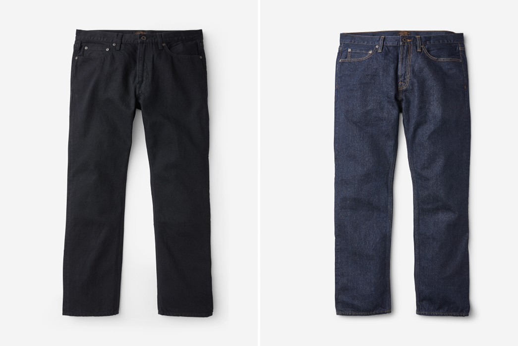 Filson-Introduces-U.S.-Made-Jeans-To-Its-Ranks-fronts-black-and-blue