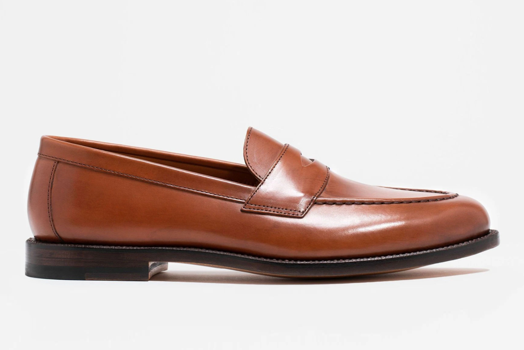 From-Monks-To-Mocassins---7-Shoe-Styles-To-Know-Grant-Stone-Traveler-Penny-Loafer,-available-for-$279-from-Heddels-Shop