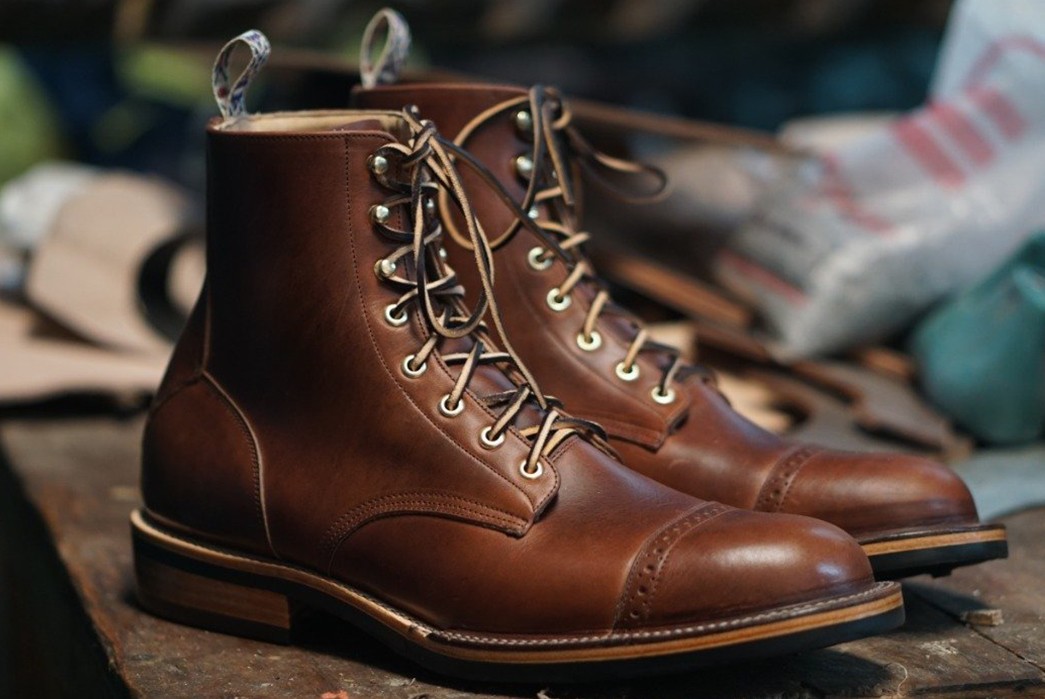 Unmarked-Caps-Off-Its-Hunter-Boot-In-Horween-Chromexcel-pair-front-side-2