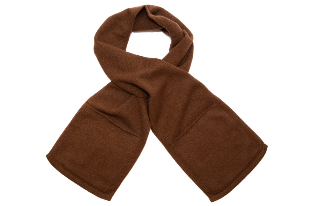 Stash-Cough-Drops-In-MHL's-Lambswool-Pocket-Scarf-all brown