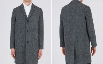 Sunspel-Builds-a-Classic-British-Overcoat-In-Harris-Tweed-model-front-back