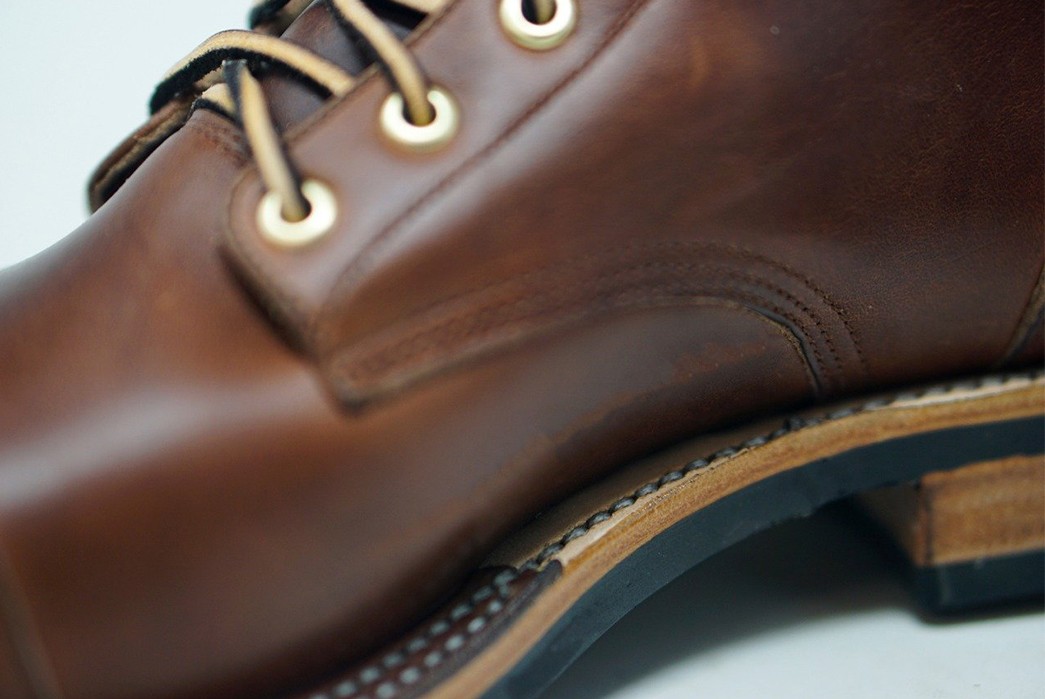 Unmarked-Caps-Off-Its-Hunter-Boot-In-Horween-Chromexcel-single-side-detailed
