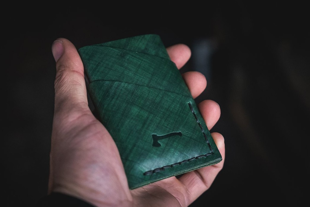 Craft-&-Lore-Hatches-A-Limited-Edition-Rendition-Of-Its-Port-Wallet-green-in-hand
