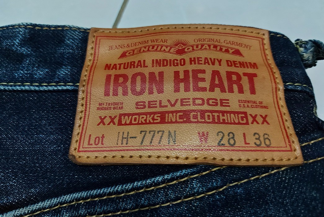 Fade-Friday---Iron-Heart-IH-777N-(4-Years,-1-Wash)-back-leather-patch