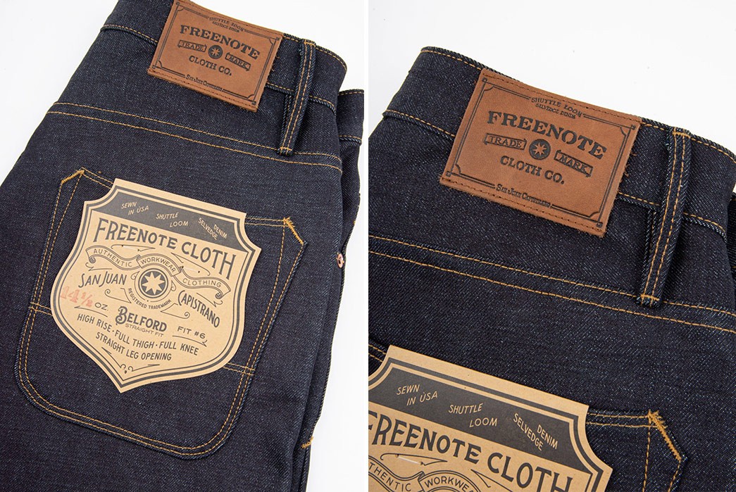 Freenote-Cloth-Issues-Its-Belford-Jean-In-14.5-Oz.-Kaihara-Mills-Denim-back-patch-and-label