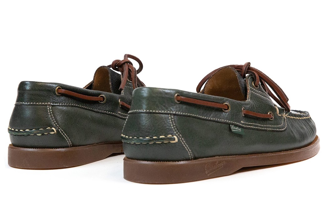 Deck-Your-Feet-Out-With-Paraboot's-Barth-Cerf-Boat-Shoe-pairs-green-side-back
