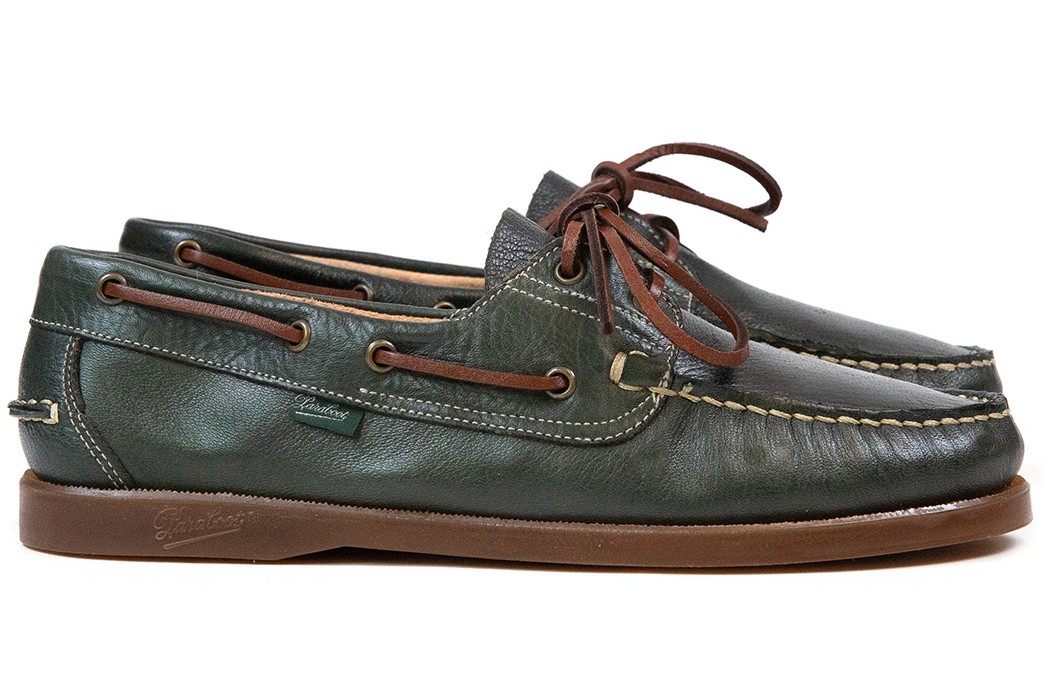 Deck-Your-Feet-Out-With-Paraboot's-Barth-Cerf-Boat-Shoe-pairs-green-side